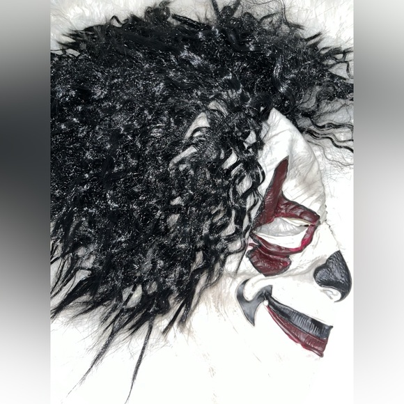 Spirit Halloween Clown Full Mask Black Hair - Picture 7 of 8